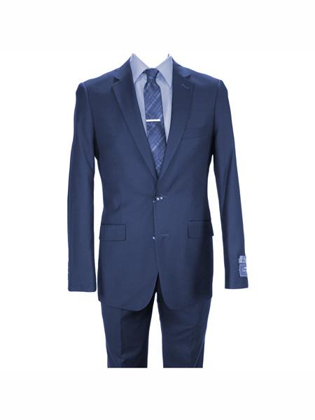  Navy Blue Suit - Navy Suit Carlo Lusso men's 2 button fully lined notch lapel slim fit Navy suit