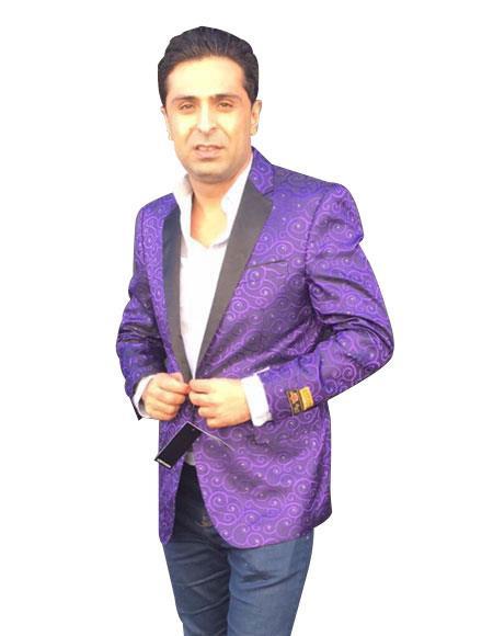 men's Cheap Fashion big and tall Plus Size Sport coats Jackets Blazer For Guys Purple