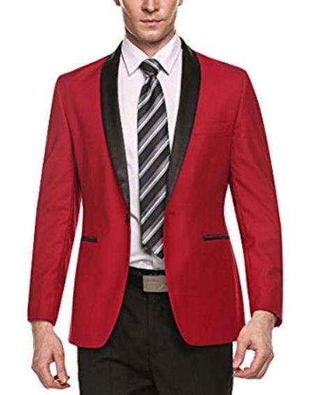 men's Cheap Fashion big and tall Plus Size Sport coats Jackets Blazer For Guys Red