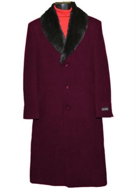 men's Big And Tall Trench Coat Raincoats wool Overcoat Topcoat 4XL 5XL 6XL Dark Burgundy ~ Wine ~ Maroon
