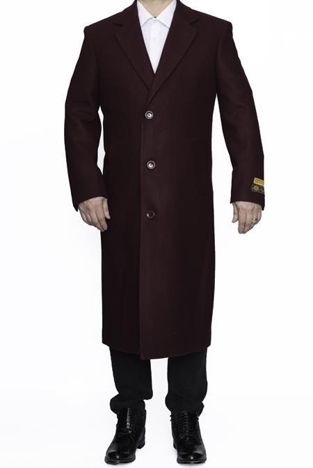 men's Big And Tall Trench Coat Raincoats wool Overcoat Topcoat 4XL 5XL 6XL Burgundy ~ Wine ~ Maroon
