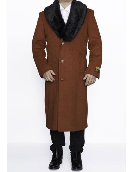 men's Big And Tall Trench Coat Raincoats wool Overcoat Topcoat 4XL 5XL 6XL Rust 