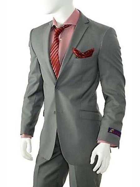  men's Solid Gray Slim Fit Suit Vent Online Discount Fashion Sale Cheap Suits For Men Suit Separate Any Size Jacket & Pants