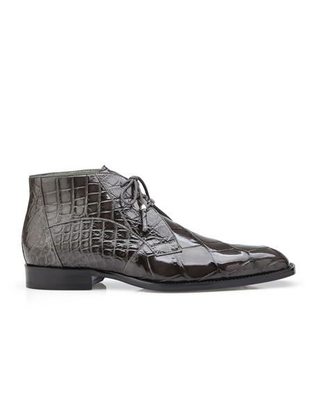  Men's  Cushion Insole Cap Toe Lace Up Stefano Grey  Belvedere shoes 