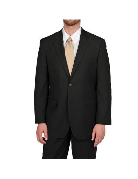  men's Black Single Breasted Classic Fit Two Button Suit Separates Any Size Jacket Any Size Pants