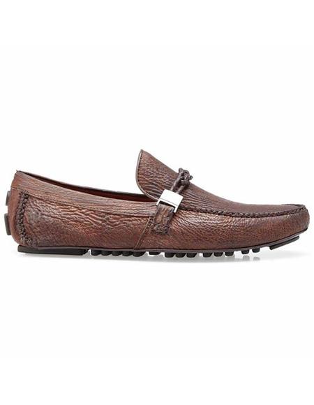 men's Brown Calf ~ Leather Slip On Shoe