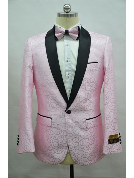 New Men's Formal Vest Tuxedo Waistcoat light pink with Leopard pink Bowtie prom