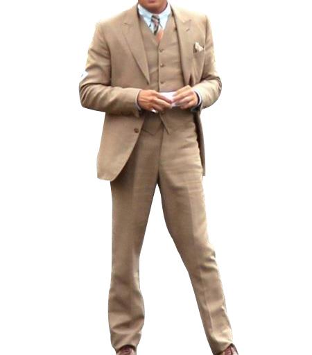 men's Great Gatsby Men's Clothing Costumes Suits Style For Men  Brown