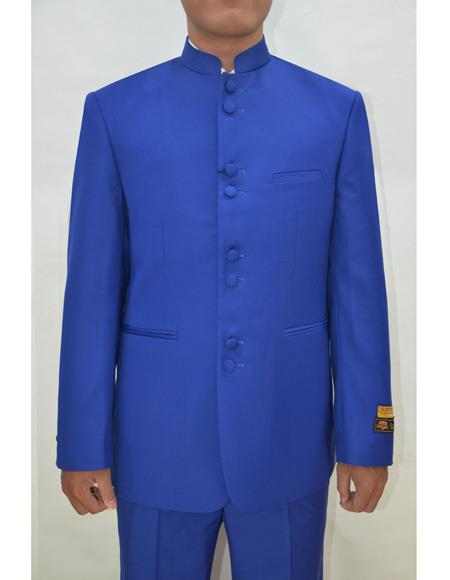 Marriage Groom Wedding Indian Nehru Suit Jacket men's Blazer Royal ~ Blue