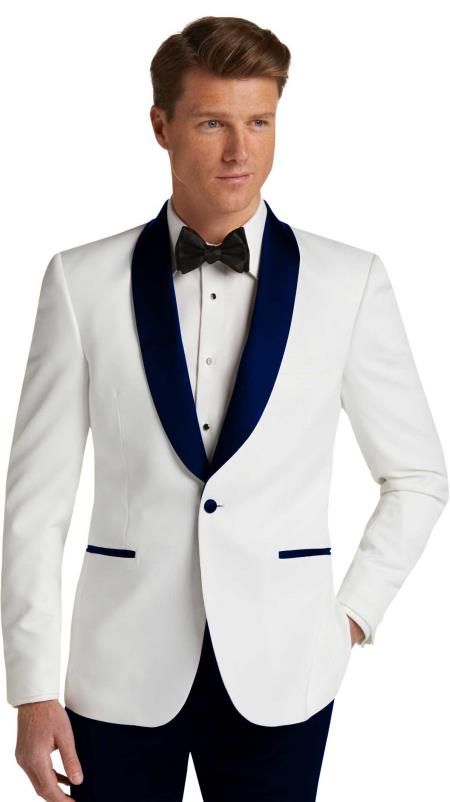  men's Single Breasted Dark Navy Slim Fit Tuxedo Dinner Jacket