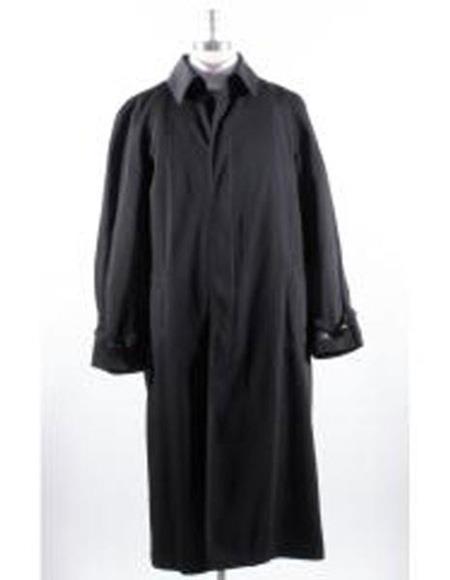 men's Big And & Tall Trench Coat Black