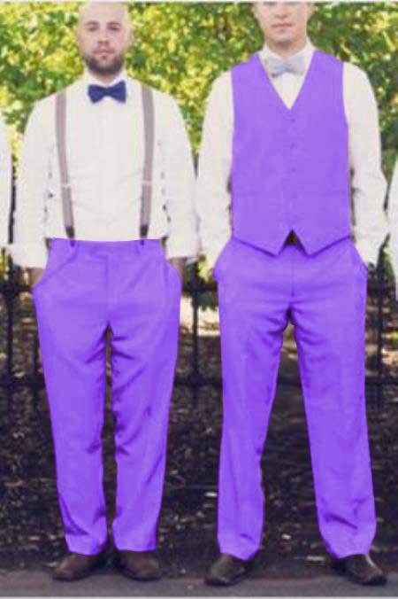 men's Suit Vest Lavender