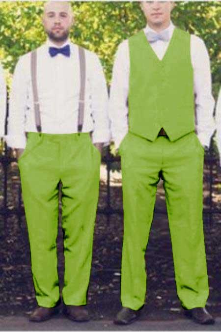 men's Suit for Men Vest Apple Green