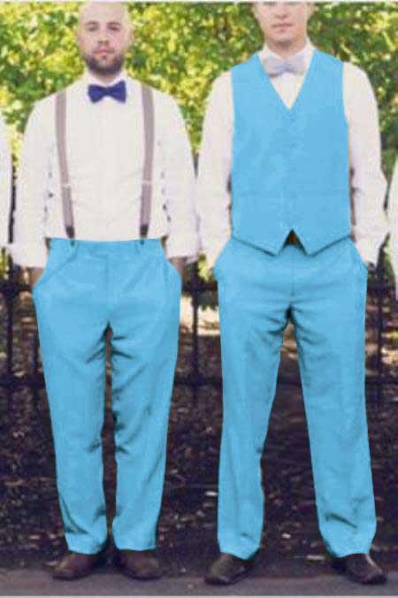 men's Suit Vest Sky Blue