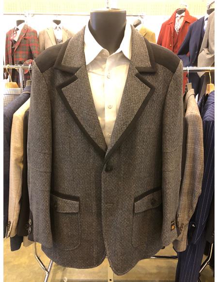  men's Single Breasted Two Button Grey Suit