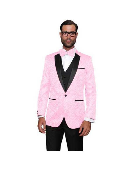  Pink Single Breasted One Button Suit