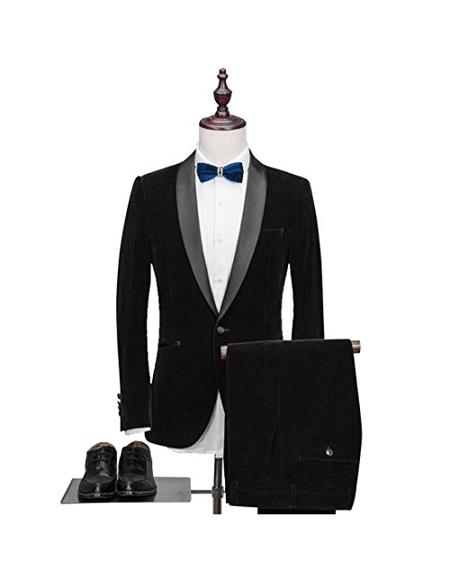 Alberto Nardoni Velvet Shawl Collar Tuxdo Suit Velvet Pants Black Color Tuxedo Looking Per