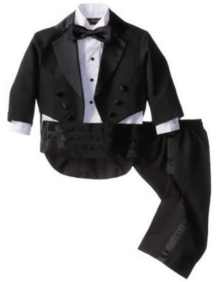  Boys Children Kids Tailcoat Tuxedo Black tuxedo with tails
