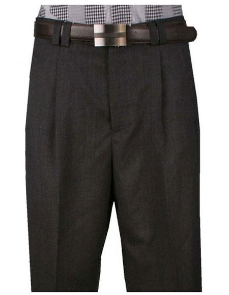  men's Light Weight Wide Leg 1920s 40s Fashion Clothing Look ! Single Pleat wool Charcoal Pant