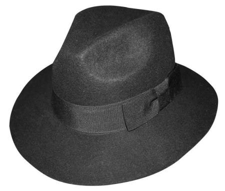 Mens Dress Hat New Mens 100% Wool Fedora Trilby Mobster suit hat Black