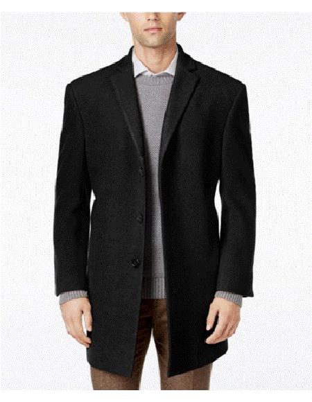 Men's Wool Car Coat ~ Carcoat Black