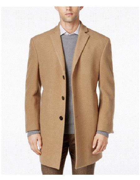 Men's Wool Car Coat ~ Carcoat Tan