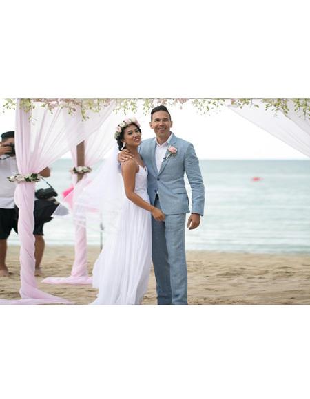 Product Sk47 Mens Beach Wedding Attire Suit Menswear Gray 1