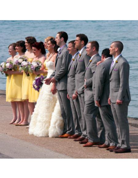 Men's Beach Wedding Attire Suit Menswear Gray $199