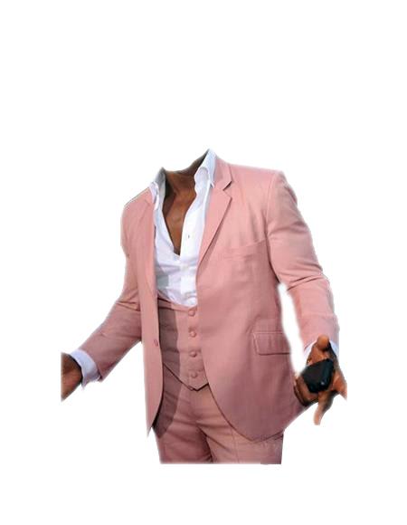 Men's Beach Wedding Attire Suit Menswear Pink - Rose Gold - Blush Color $199
