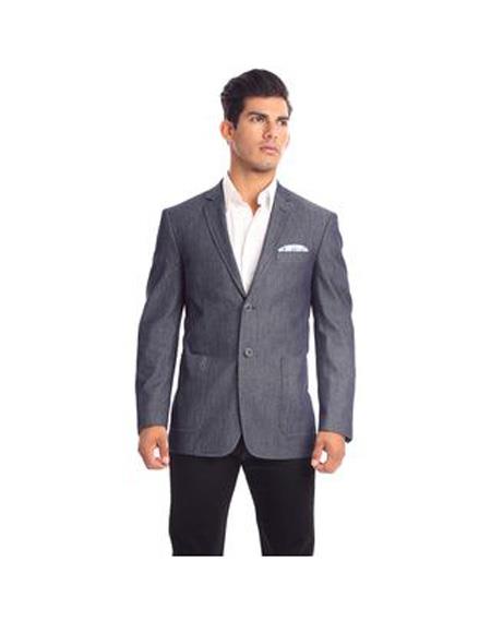 Renoir Suits - Renoir Fashion Verno Moretti Men's Notch Lapel Solid Pattern Slim Fit Suit In Dark Grey