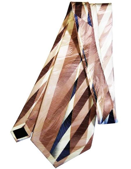 men's Extra Long Bronze Silk Tie
