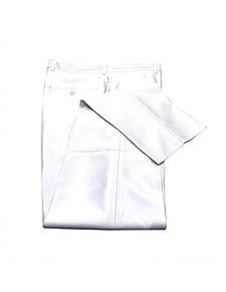  Slim Fit Sharkskin Metallic Shiny Flashy Dress Pants Slim White