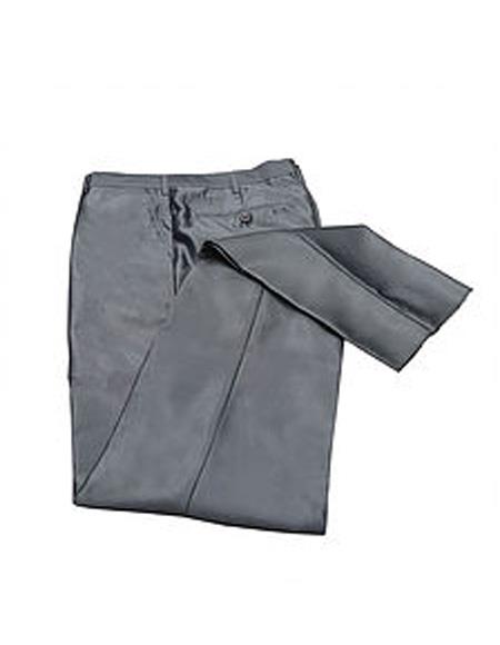 men's Grey Slim Fit Shiny Flashy Dress Pants