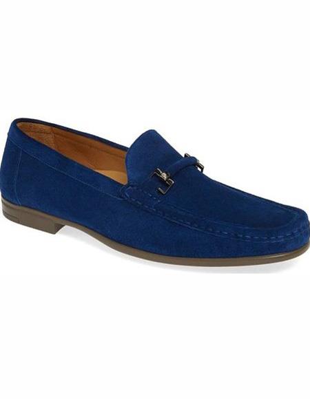 men's Blue Slip On Loafer Shoe