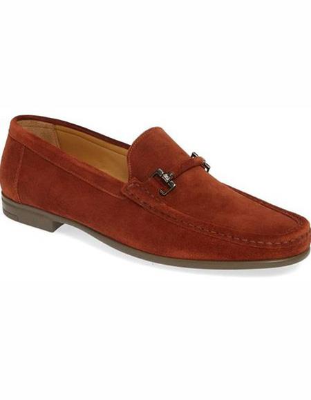 men's Cognac Slip On Leather Lining Shoe