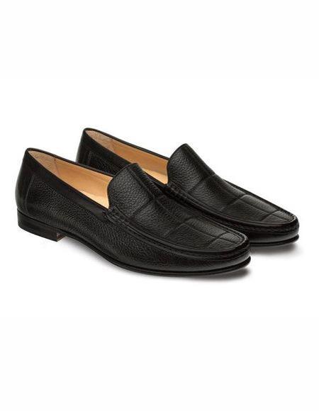 men's Black Loafer Design Slip On Shoe
