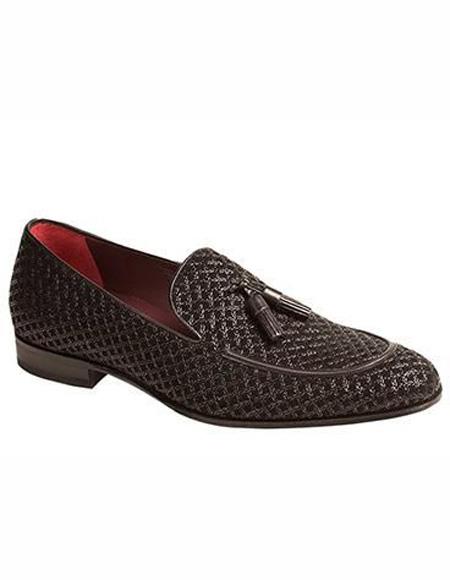 men's Loafer Design Slip On Black Shoe