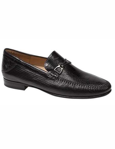 men's Black Leather Lining Slip On Shoe