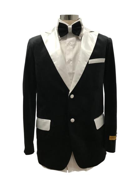 Mens Two Button Black Single Breasted  Suit