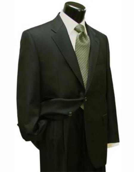 Mens Suits Clearance Sale  Wool Dark Olive Green
