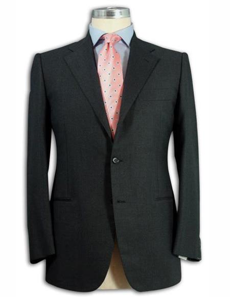 Men's Suits Wool  Clearance Sale Charcoal Gray
