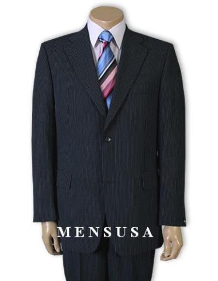 Men's Clearance Sale Navy Wool  Blue Suits