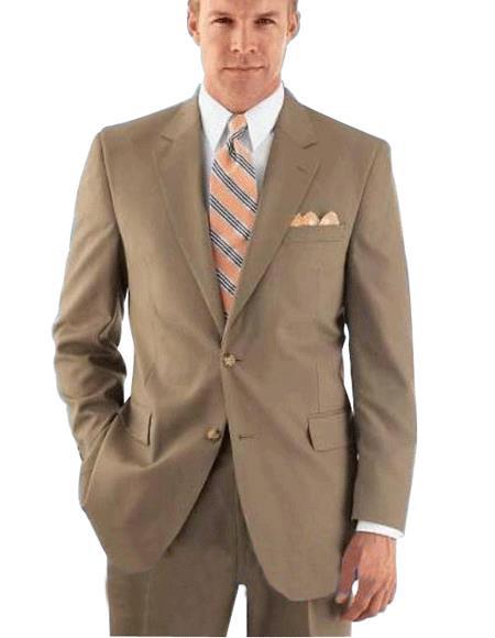 Product#J43168 Mens Suits Wool Clearance Sale Tan ~ Beige