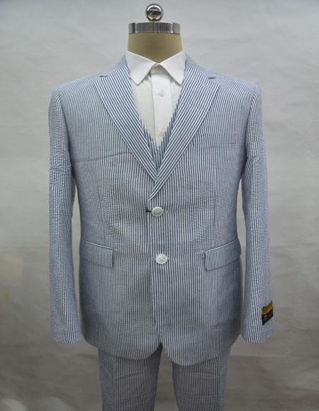 Mens Single Breasted Notch Label Navy Colour Suit