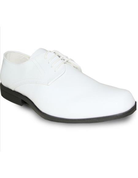 Men Dress Shoe Formal Tuxedo for Prom & Wedding Shoe White Patent