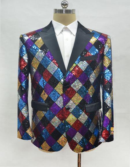 Rainbow Tuxedo with Matching Bow Tie Mens Rainbow Blazer 