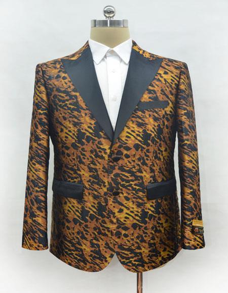 Unique Mens Leopard Casual Print Fashion Printed Fabric Perfect to Match with Jeans Available in Big and Tall