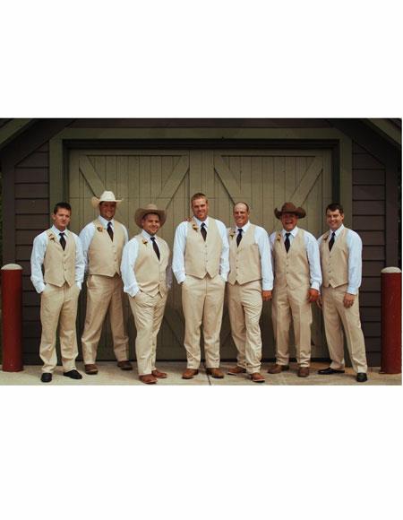 Country Tuxedos For Weddings Mens Ivory Tuxedo Attire Western Outfit 