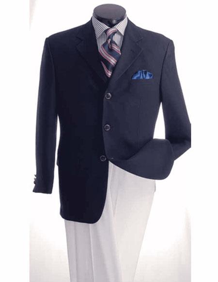 Mens Navy Single Breasted Lucci Suit 