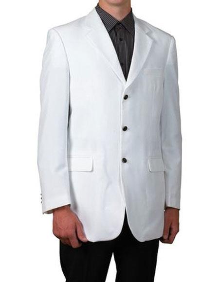 Mens white Lucci Suit Single Breasted Notch Lapel